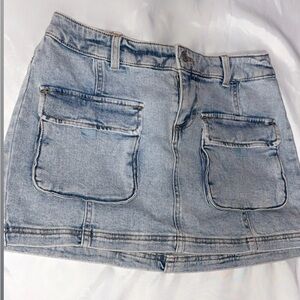 Wild Fable Blue Striped Denim Skirt -Small